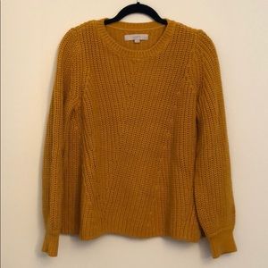 LOFT mustard knit sweater